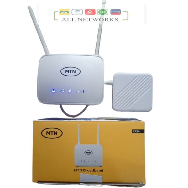 MTN Universal Broadband 4G Router + Backup Battery - White