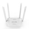 WR08 Wireless WiFi Router, 4 Antenna Repeater,Wi-Fi 300mbps Signal Booster-White